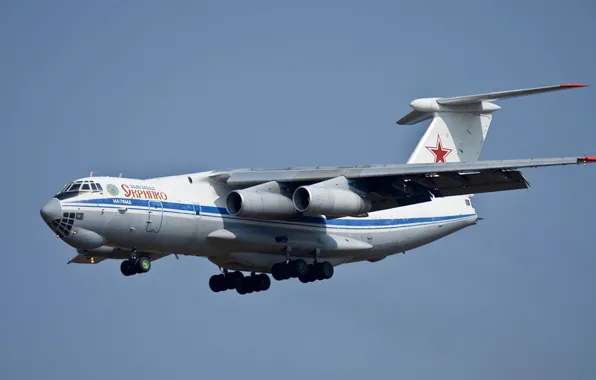 Picture Ilyushin design Bureau, Il-76MD, heavy military transport aircraft, Candid, Air Marshal Skripko