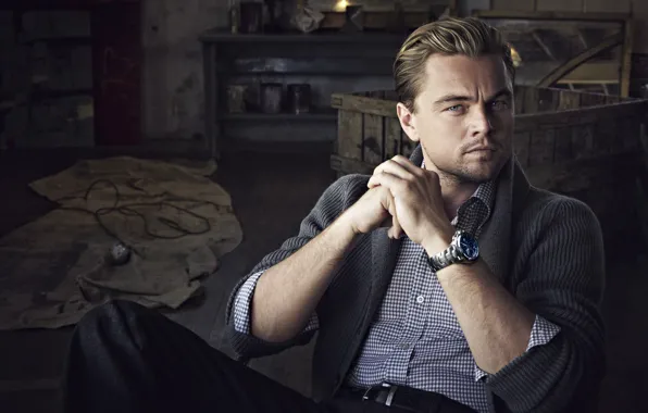 Picture watch, male, actor, actor, sweater, Leonardo DiCaprio, Leonardo DiCaprio, Tag Heuer
