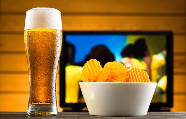 Foam, drops, table, background, glass, beer, TV, Cup