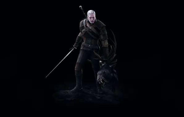 Sword, Head, Geralt, the witcher 3 wild hunt, The Witcher 3 wild hunt