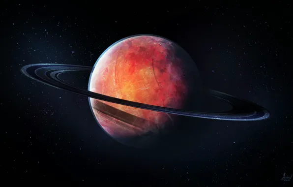 Stars, Planet, Space, Fantasy, Ring, Art, Stars, Space