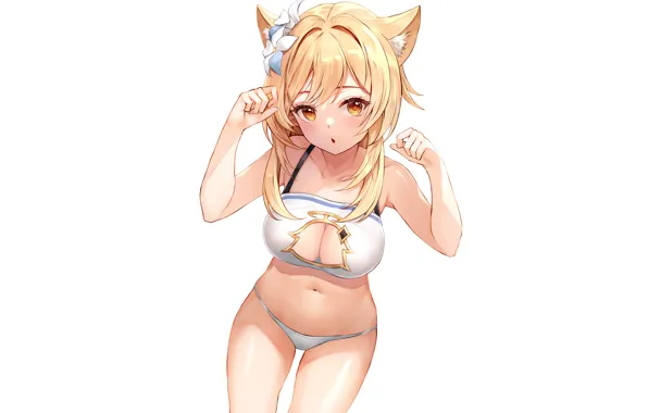 Girl, sexy, cleavage, long hair, boobs, anime, beautiful, pretty