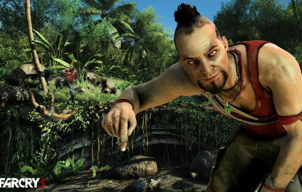 Picture island, action, Vaas Montenegro, Vase, Far Cry 3