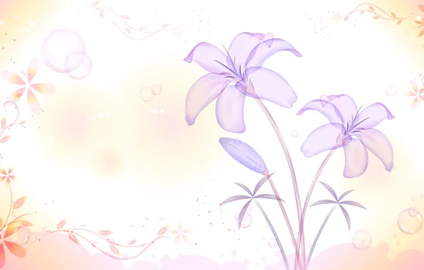 Purple, leaves, flowers, pink, texture