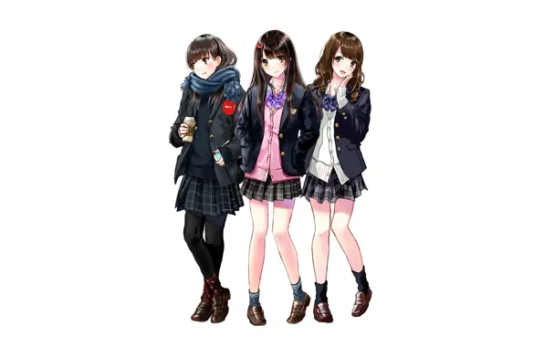 Girls, Schoolgirls, trio