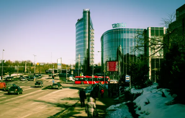 Picture sky, people, Estonia, bus, Tartu