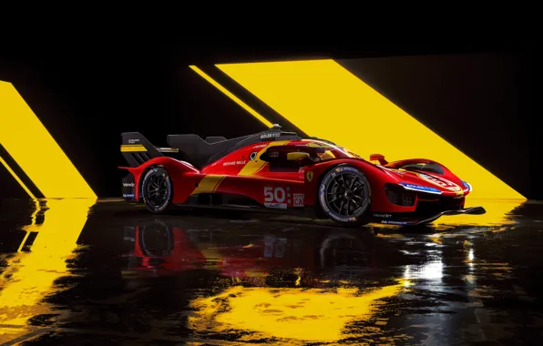 Picture Red, Ferrari, Ferrari, Hypercar, Hypercar, Rear, World Endurance Championship, 2023