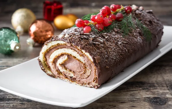 Balls, new year, chocolate, Christmas, cream, dessert, sweet, biscuit