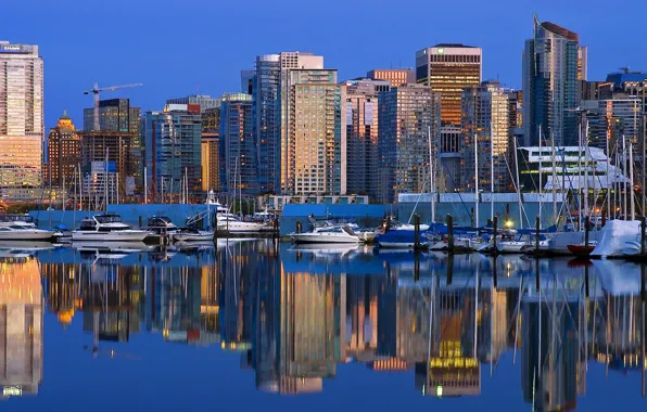 The sky, boat, home, yacht, Canada, Vancouver, vancouver, harbour