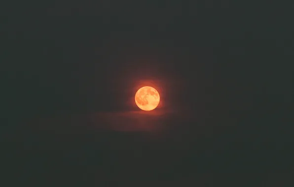 The sky, clouds, darkness, fire, the moon, red moon, full moon