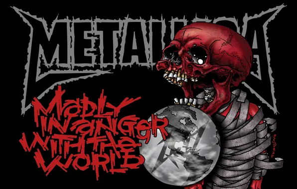 Picture music, Metallica, heavy metal, simple background, albums, cover art, band mascot, album covers