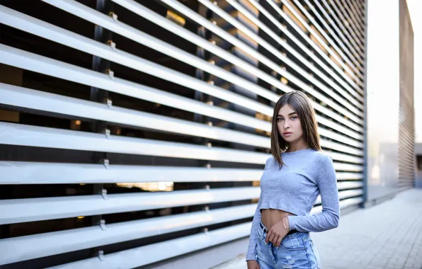 Picture look, model, shorts, the building, portrait, makeup, Mike, figure