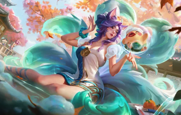Picture League of Legends, Ahri, League Of Legends, video games, Riot Games, GZG, lol, LOL