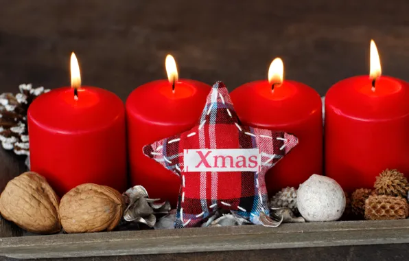 New year, candles, Christmas, merry christmas, Xmas, decoration, holiday celebration