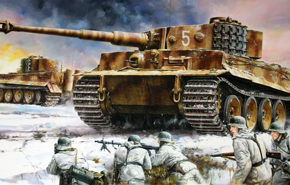 Picture Tiger, the Wehrmacht, German heavy tank, Panzerkampfwagen VI Ausf. H1