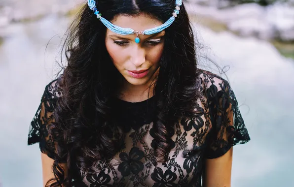 Picture girl, decoration, brunette