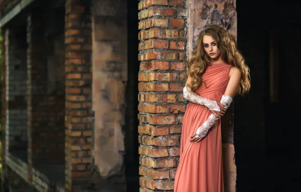 Girl, model, hair, dress, Rita, Dmitry Medved