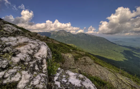 Picture clouds, landscape, mountains, nature, USA, New Hampshire