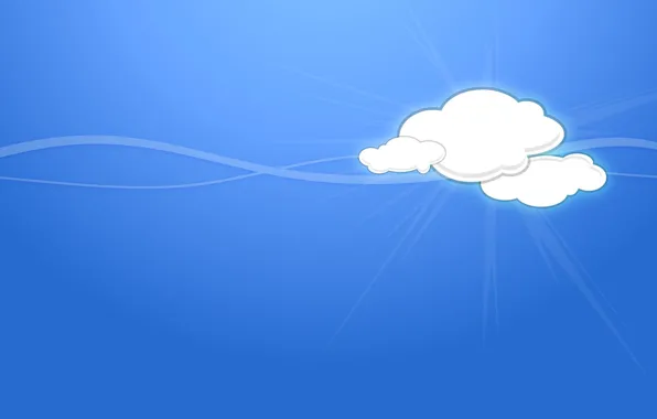 Picture clouds, line, minimalism, vector