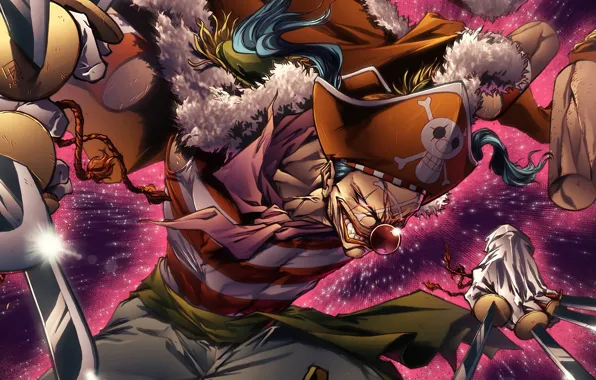 Anime, clown, guy, One Piece