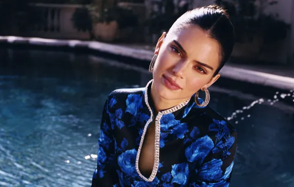 Look, girl, face, model, pool, lips, Vogue, Kendall Jenner