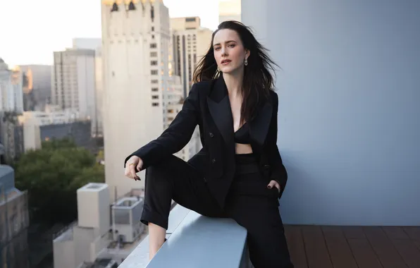 Look, the city, pose, height, portrait, home, actress, brunette