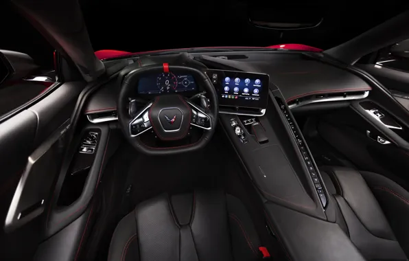 Corvette, Chevrolet, Salon, The wheel, Stingray, 2020, Chevrolet Corvette ( C8 ) Stingray