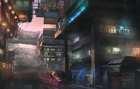 The city, future, Japan, Tokyo, Shinjuku, district