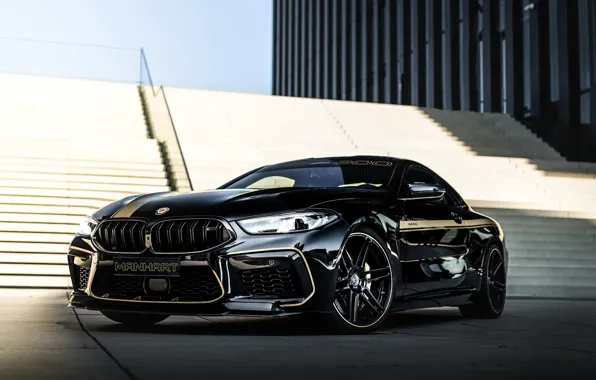 Black, tuning, coupe, shadow, BMW, ladder, Manhart, 2020