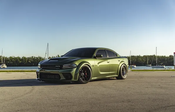 Picture Dodge, Charger, SRT Hellcat, Metallic green