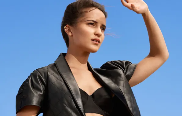 Look, girl, face, actress, lips, Louis Vuitton, Alicia Vikander
