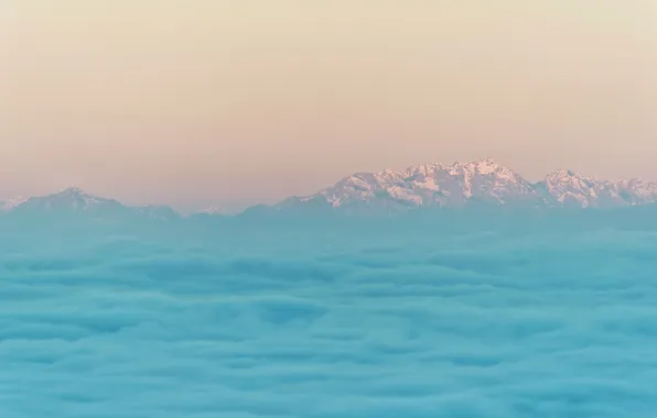 Clouds, mountains, nature