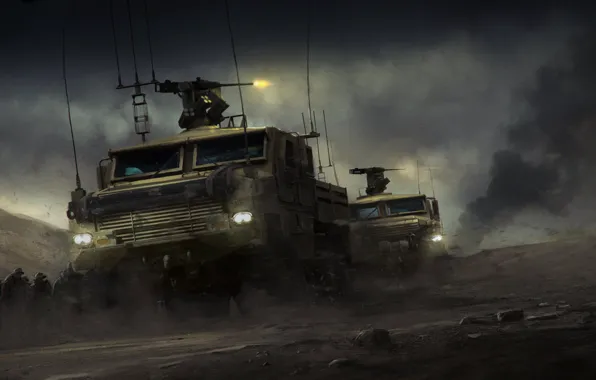 Transport, smoke, Covering Fire