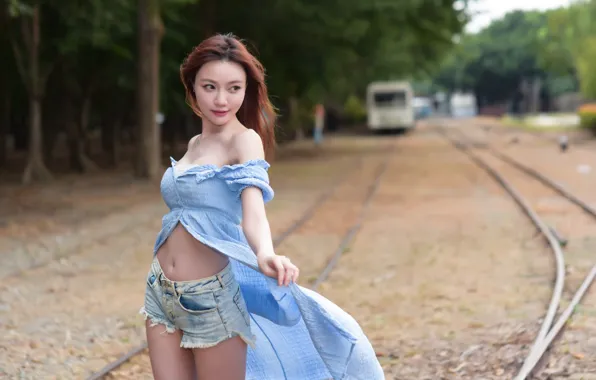 Picture girl, the city, Asian