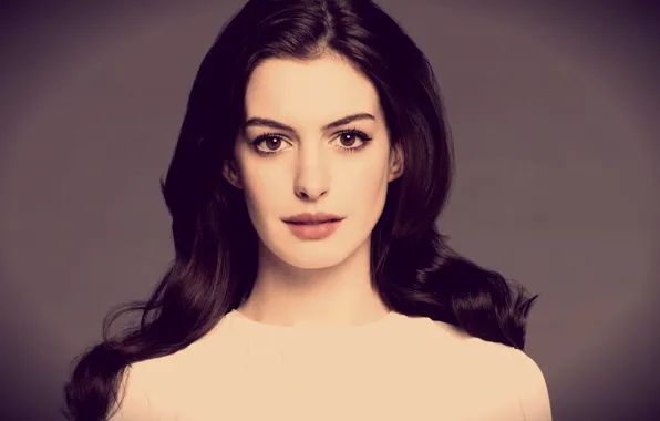 Look, face, actress, anne hathaway, styled hair, Anne Hathaway