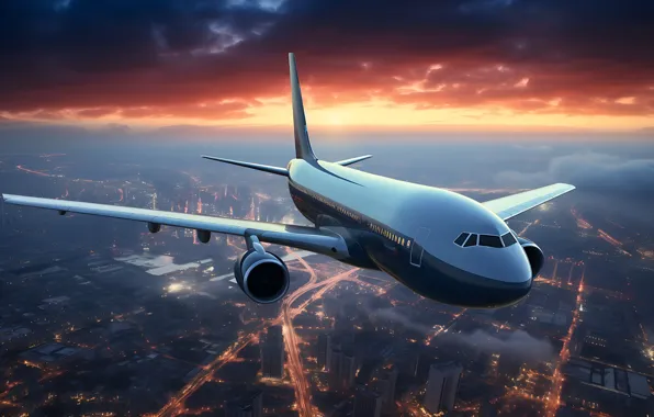 The sky, flight, aviation, the plane