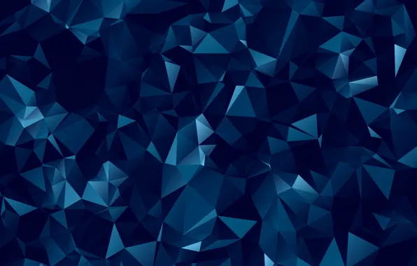 Abstraction, abstract, dark, geometry, figure, blue, background, polygonal
