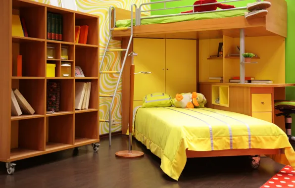 Photo, room, bed, interior, children's