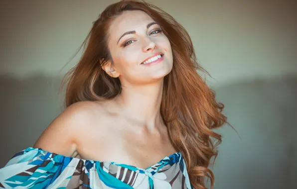 Girl, smile, mood, hair, neckline, Rita