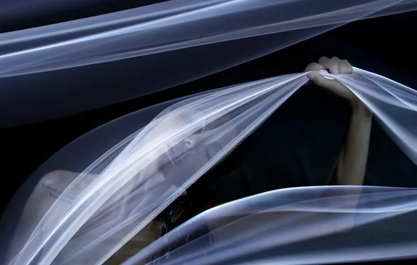 Girl, background, matter