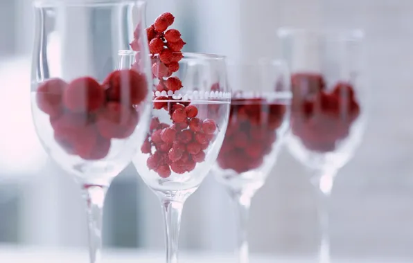 Berries, focus, Glass