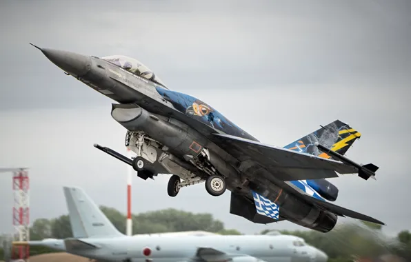 The plane, the rise, F-16, combat aircraft