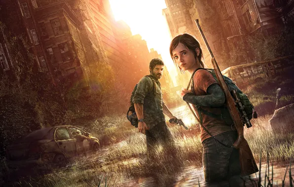 HD wallpaper: The Last of Us, The Last of Us 2, Ellie, gun, car