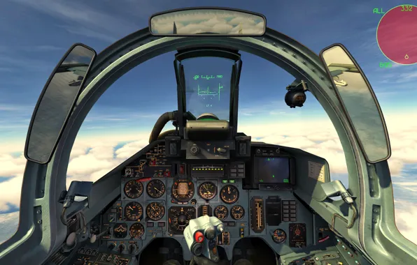 Picture devices, cabin, Su-27, multi-role fighter