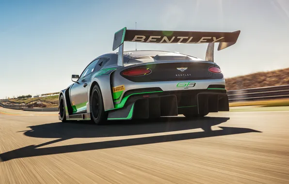 Bentley, Continental, racing car, rear view, GT3, 2018