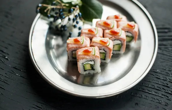Fish, figure, rolls