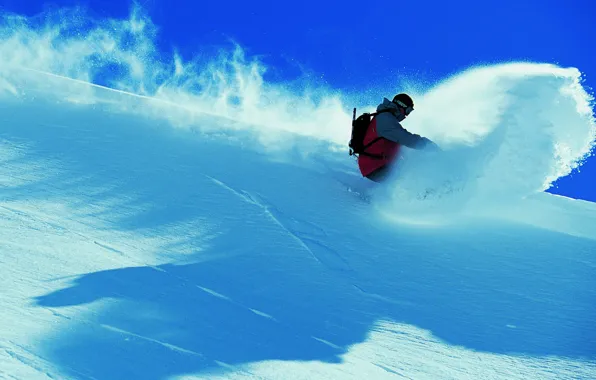 Picture winter, snow, ski, moutains, free ride