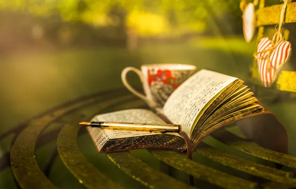 Style, handle, mug, notebook, bokeh, diary