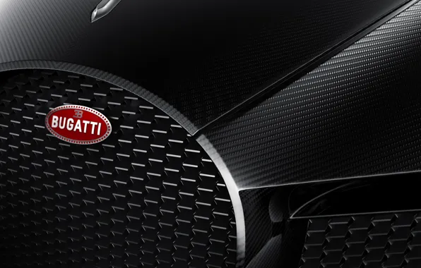 Bugatti, logo, badge, The Black Car, Bugatti The Black Car