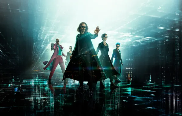 Background, fiction, Neo, poster, characters, virtuality, Keanu Reeves, Keanu Reeves